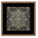 【ふるさと納税】博多織額装 横45cm×縦45cm 黒地 五色献上華籠柄 | 福岡県 福岡市 ふるさと 筑前織物