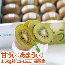 【ふるさと納税】福岡オリジナルブランド キウイ「甘うぃ」約1.5kg箱(12-15玉)(大牟田市)【配送不可地域:離島】【1217266】