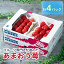 【ふるさと納税】【11月下旬より順次発送】酸味と甘みの絶妙なバランス・冬あまおう4パック(大牟田市)【配送不可地域:離島・北海道・沖縄県】【1226660】