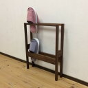 【ふるさと納税】ウォールナット材の2段スリッパラック(大牟田市)【1266475】