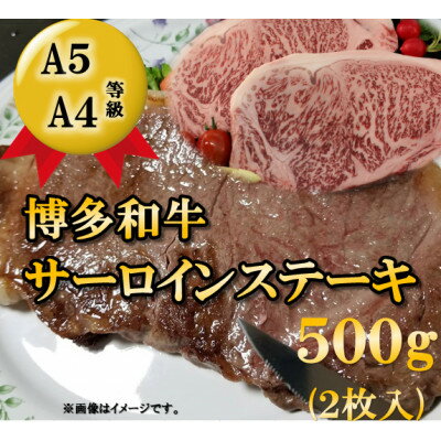 【ふるさと納税】【A5A4等級使用】博多和牛サーロインステーキ用500g(2枚入)(大牟田市)【配送不可地域:離島】【1288269】
