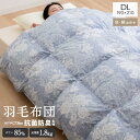 【ふるさと納税】羽毛掛布団 ダブル 羽毛量1.8kg 色、柄おまかせ【1416594】