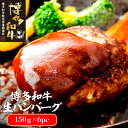 【ふるさと納税】博多和牛生ハンバーグ150g×6パック 合計900g(大牟田市)【配送不可地域:離島】【1551843】