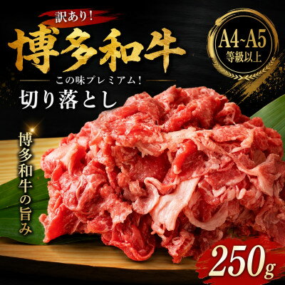 訳あり![A4〜A5]この味プレミアム!博多和牛切り落とし 250g(大牟田市)[配送不可地域:離島]