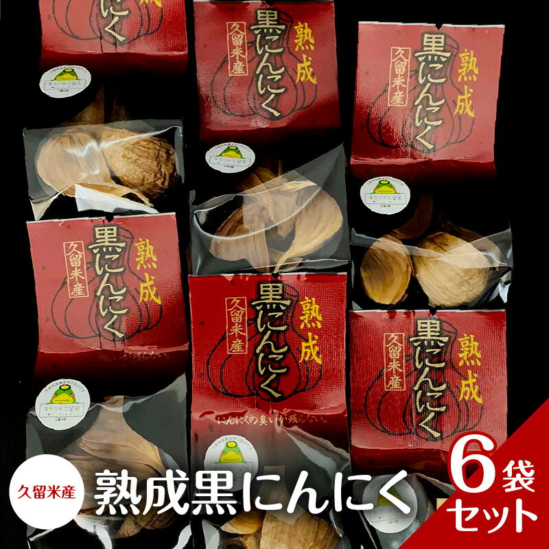 【ふるさと納税】久留米産 熟成黒にんにく 6袋セット
