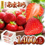 【ふるさと納税】3つの認定で安心をお届け いちご あまおう 約 280g × 5パック 約 1400g 福岡県産 自然の甘さ 果物 フルーツ 栄養 エコファーマー認定農家 GAP認定 スムージー ジャム カクテル ヨーグルト 旬 お取り寄せフルーツ 福岡県 久留米市 送料無料