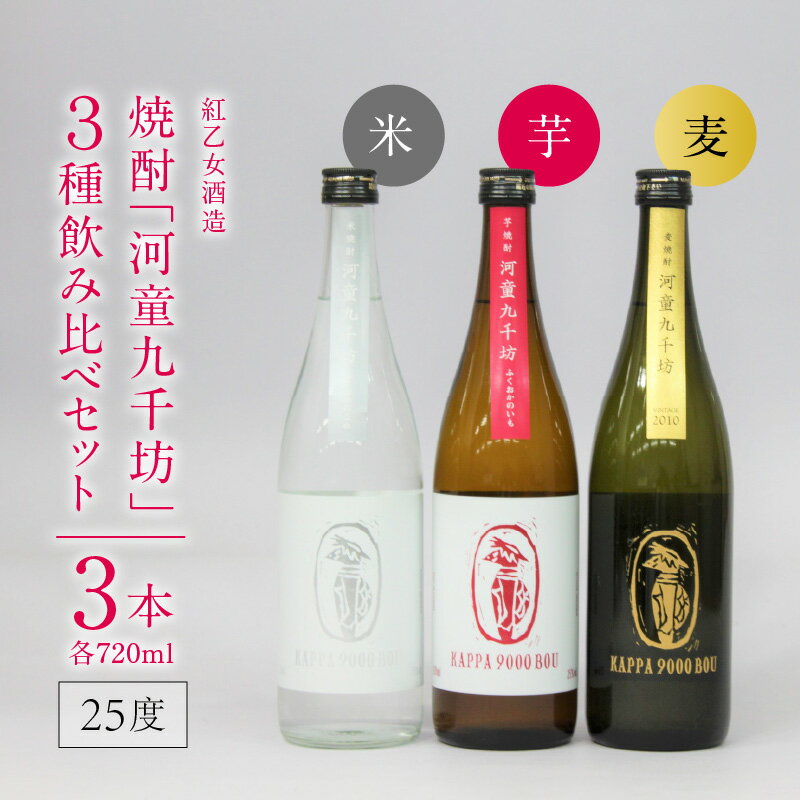 価格改定 焼酎「河童九千坊」3種セット