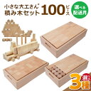 【ふるさと納税】自然素材 積み木 100ピース 小さな大工さん 選べる 配送月 成長期 知育 玩具 想像力 創造性 収納箱 遊び方 無限大 安心安全 無塗装 無...