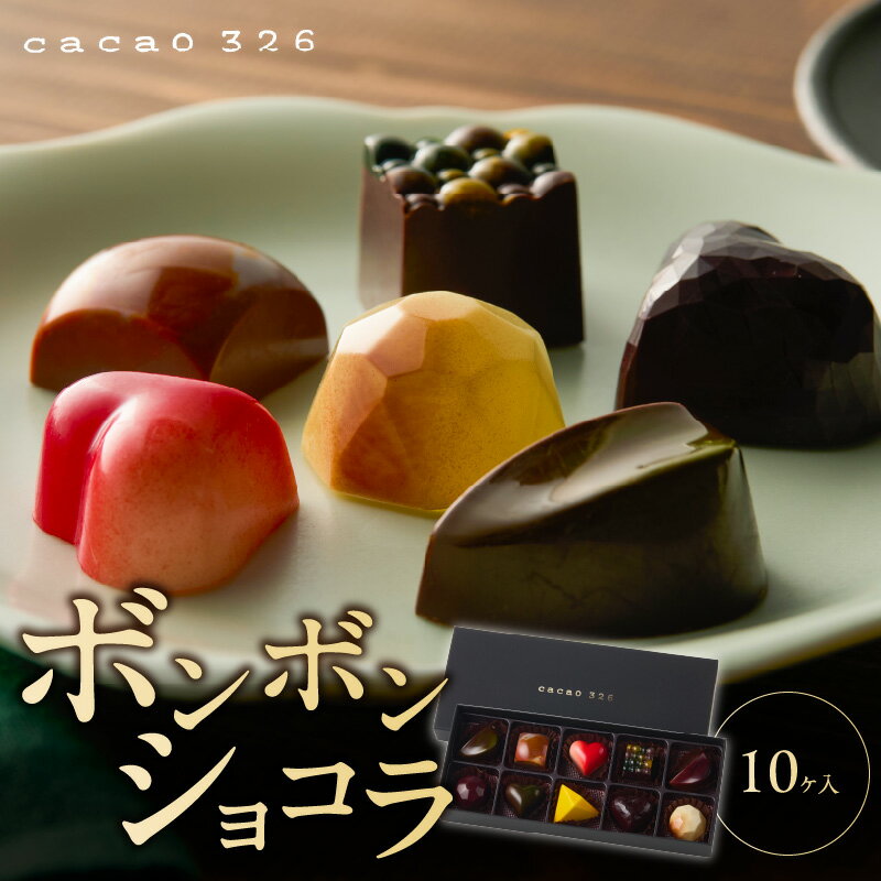 【ふるさと納税】cacao 326 ボンボンショコラ 10ヶ入り ビーントゥーバー Bean to Bar バレンタイン ホワイトデーお返し ギフト ご褒美 洋菓子 ギフト スイーツ お取り寄せ お取り寄せグルメ 福岡県 久留米市 送料無料