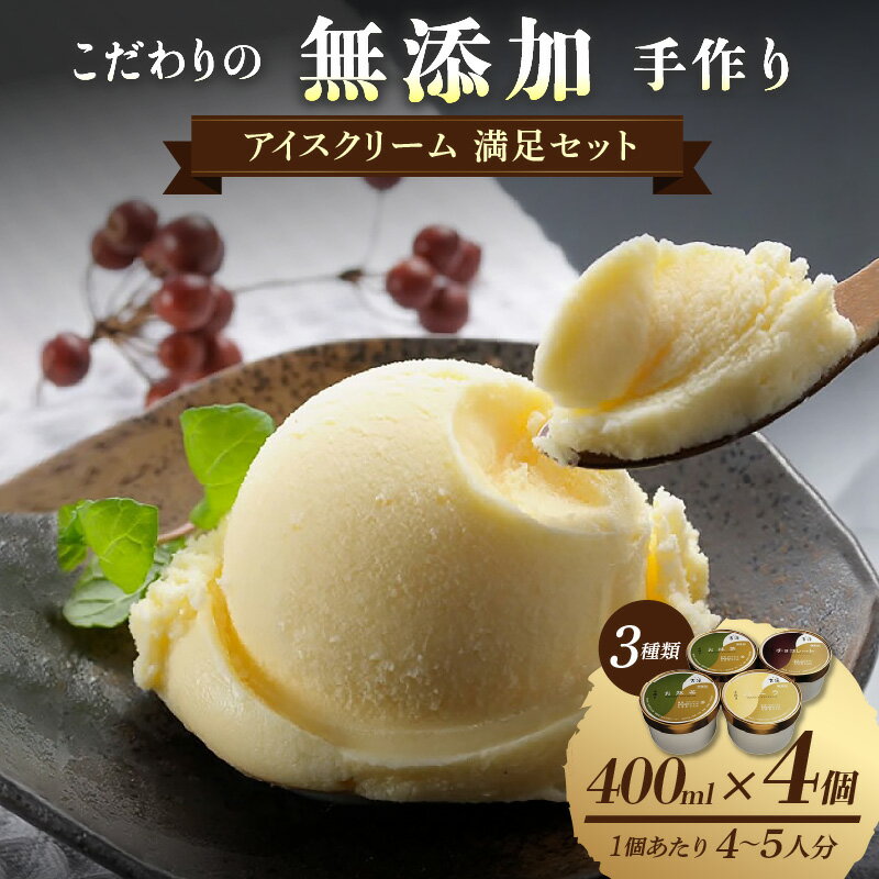 【ふるさと納税】アイスクリーム 3種類 セット 400ml 