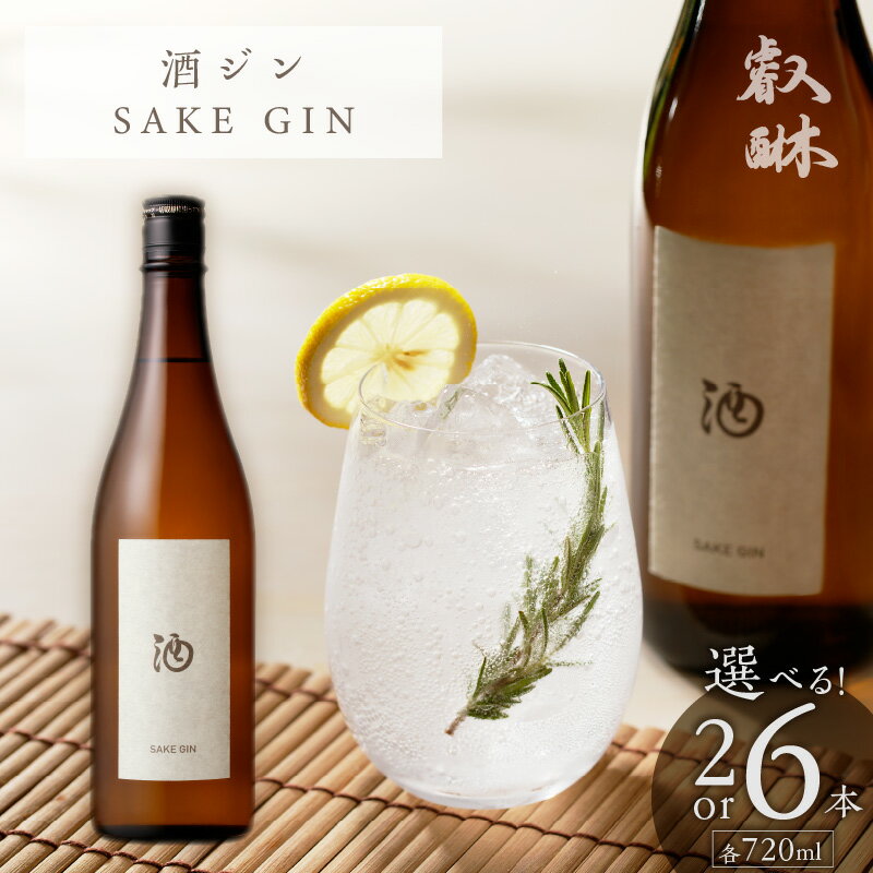 【ふるさと納税】酒ジン SAKE GIN 720ml 選べる 本数 2本 6本 清酒ベース オリジナルジン ドライジン ..