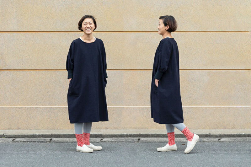 【ふるさと納税】うなぎの寝床 KAPPOGI 身丈 85cm 選べる カラー ブルー グレー ネイビー サックスブルー 1サイズ 無地 久留米絣 おしゃれ 割烹着 エプロン 作業着 ワンピース 家事 DIY 育児 家仕事 外仕事 お出かけ ポケット 着脱 楽ちん 福岡県 久留米市 送料無料