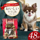 【ふるさと納税】おいしい 牛干し肉 ジャーキー 犬用 おやつ 80g × 48袋 愛犬 やさしいおやつ 健康 サポート 素材の旨味 国産 牛肉 硬い 長持ち ストレス解消 歯磨き効果 自然派 おやつ 専用パウチ入り 福岡県 久留米市(4)