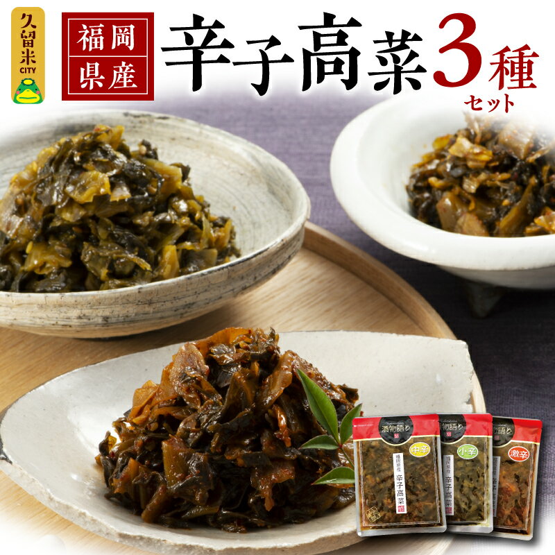 3位! 口コミ数「5件」評価「4.4」辛子高菜 3種 セット 160g×3 小辛 中辛 激辛 唐辛子 高菜 おにぎり 漬物 高菜漬け 漬物語り お弁当 ラーメン ピリッとした辛さ･･･ 