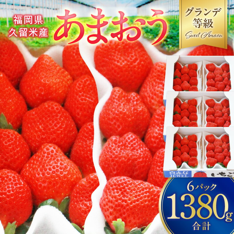 いちごの王様 あまおう グランデサイズ 5玉 〜 12玉 6 パック 2月から発送 酸味 甘味 完熟 果物 フルーツ いちご よっちゃんファーム 福岡県 久留米市 お取り寄せ お取り寄せグルメ 送料無料