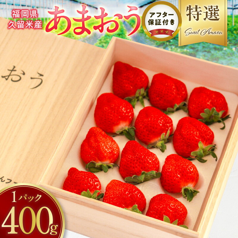 特選あまおう 約400g 12月から発送 あまおう 特選 約 400g 9〜12玉 予約 完熟 贈答用 いちごの王様 ブランドいちご 化粧箱入り 土耕栽培 朝一番収穫 即日発送 お取り寄せ 福岡県 久留米市 送料無料