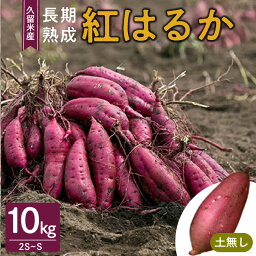 【ふるさと納税】さつまいも 久留米市産 長期熟成 紅はるか 10kg 2S ～ S サイズ 土無し 栽培期間中農薬不使用 熟成 甘い 美味しい おやつ スイーツ 常温発送 国産 九州 福岡県 久留米市 お取り寄せ お取り寄せグルメ 送料無料