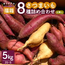 【ふるさと納税】久留米市産 さつまいも 8種 詰め合わせ 5kg 2S ～ S サイズ 土無し 食べ比べ セット 紅はるか 紅あずま シルクスイート パープルスイートロード サニーレッド ふくむらさき 紅隼人 黄金千貫 熟成 甘い おやつ 国産 福岡県 久留米市 お取り寄せ 送料無料