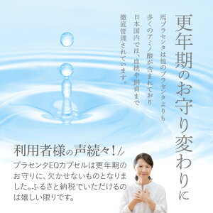 【ふるさと納税】価格改定 セルフケアにおすすめ 健康補助食品 馬プラセンタ 1箱 90粒 320mg サプリ JBP プラセンタ EQ カプセル サプリメント 国産 日本製 粒 日本生物製剤 添加物不使用 更年期 福岡県 久留米市 送料無料