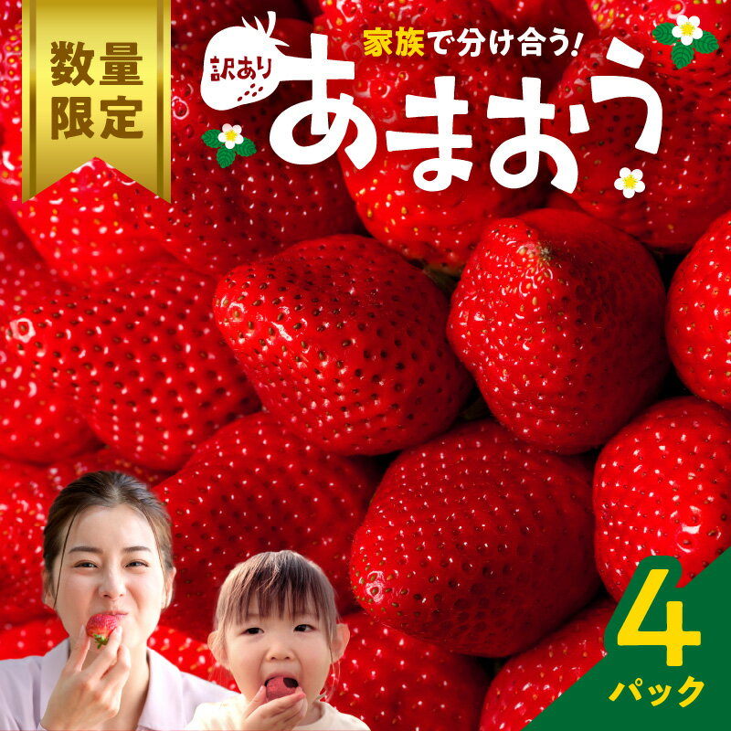 12位! 口コミ数「60件」評価「2.97」【訳あり 数量限定】あまおう 4パック 約 270g × 4 計 1,080g 国産 福岡県産 ブランドいちご 果物 フルーツ ストロベリー･･･ 