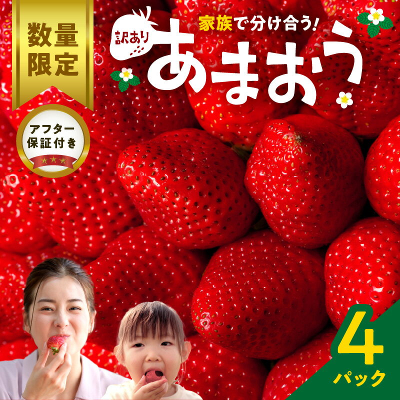 【ふるさと納税】【訳あり】数量限定 期間限定 旬の味覚 ブランド いちご あまおう 270g × 4 パック 計1,080g ファミリー 家庭用 果物 フルーツ ストロベリー お取り寄せ 福岡県 久留米市 送料無料のサムネイル