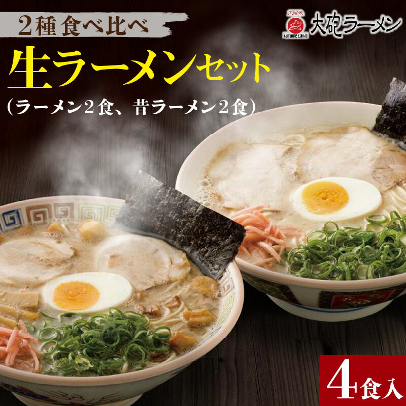 3位! 口コミ数「2件」評価「4」大砲ラーメン セット 計 4食分 豚骨 ラーメン 久留米ラーメン 生ラーメン 自家製 生麺 本場の味 チャーシュー 呼び戻しスープ 麺類 ご･･･ 