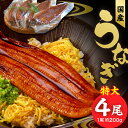 【ふるさと納税】うなぎ 蒲焼 約200g × 4尾 計約800g 特大 独自 秘伝のタレ 山椒 付き 冷凍 うな丼 うな重 ひつまぶし お土産 ギフト 贈り物 ...
