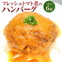 【ふるさと納税】フレッシュトマト煮のハンバーグ 140g×6個 合計840g トマトソース 50cc×6 ハンバーグ 牛肉100% 国内産 牛肉 お肉 肉 惣菜...