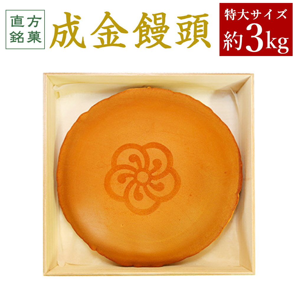 21位! 口コミ数「0件」評価「0」直方銘菓 成金饅頭 特大 1個 約3kg 直径26cm まんじゅう 饅頭 スイーツ お茶菓子 和菓子 お菓子 おやつ 白あん ギフト 贈り物･･･ 