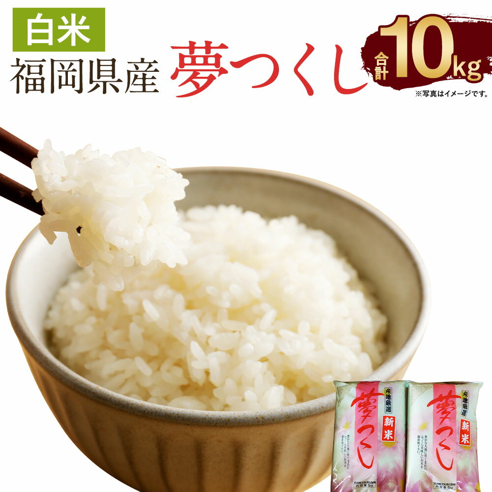 【ふるさと納税】令和7年産 福岡県産 夢つくし 10kg【合計10kg】5kg×2袋 白米 お米 ご飯 精米 国産 九州産 直方市 送料無料