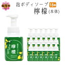 【ふるさと納税】泡ボディソープ 檸檬 本体 600ml×18本 【D8-011】