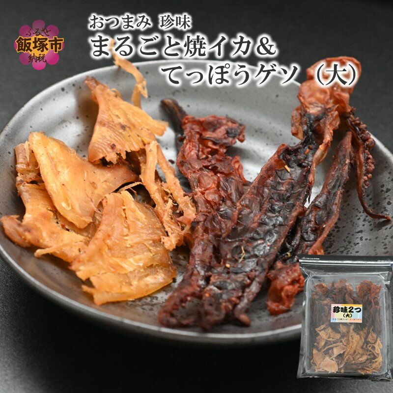 【ふるさと納税】＼3000円ポッキリ／おつまみ 珍味 まるごと焼イカ&てっぽうゲソ（大） 3000 3000円 ポッキリ お菓子 おつまみ ふるさと納税 飯塚市 福岡 福岡県 飯塚市 飯塚 【Z3-003】のサムネイル