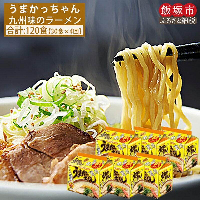 【ふるさと納税】うまかっちゃん30食×4回　【3ヶ月毎定期便(計4回発送)】【C-083】のサムネイル