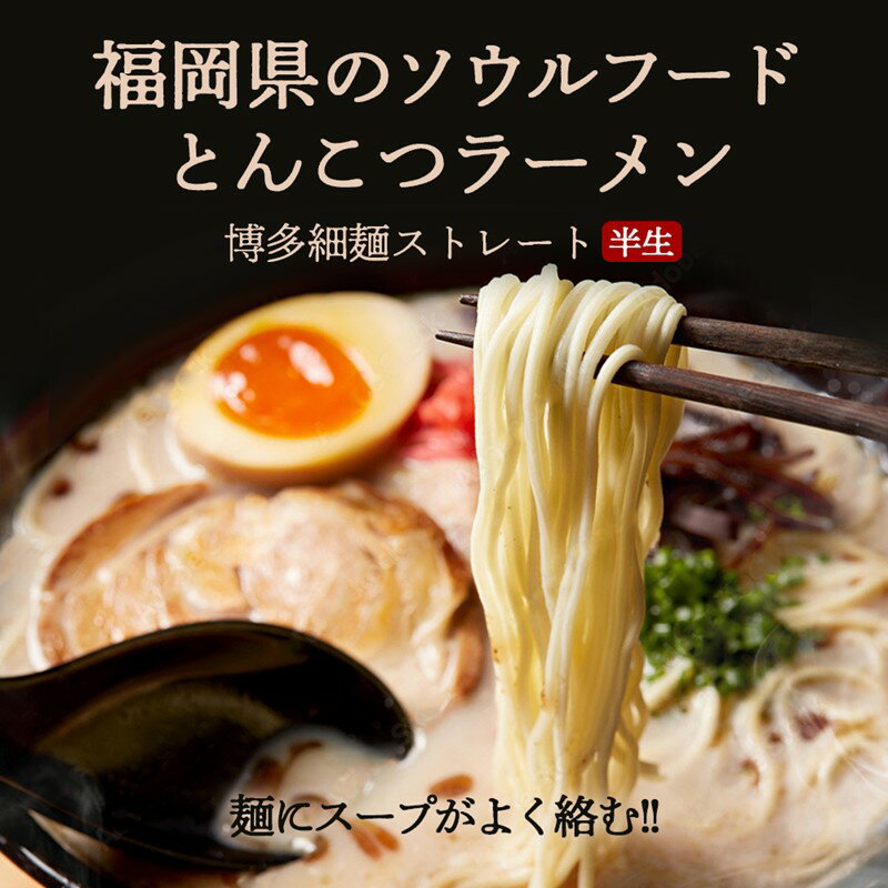 【ふるさと納税】＼ポスト投函／ 博多の味 豚骨ラーメン 5食 ゆうパケットでお届け！ 豚骨ラーメン らーめん 拉麺 豚骨 半生麺 常温 保存 備蓄 【Z3-043】