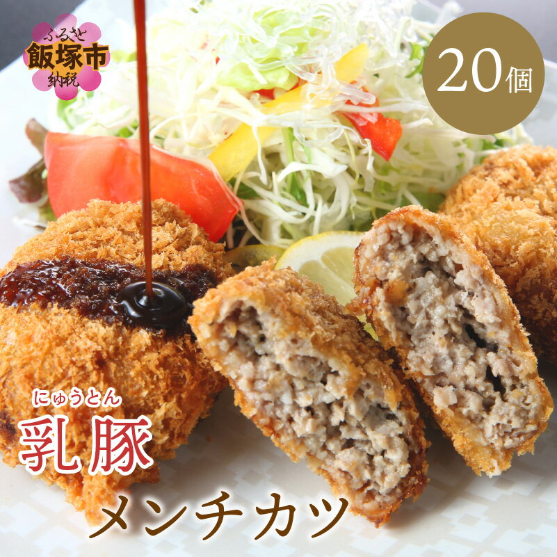【ふるさと納税】乳豚 メンチカツ20個 豚メンチカツ 揚げ物 惣菜 送料無料 【A7-037】のサムネイル