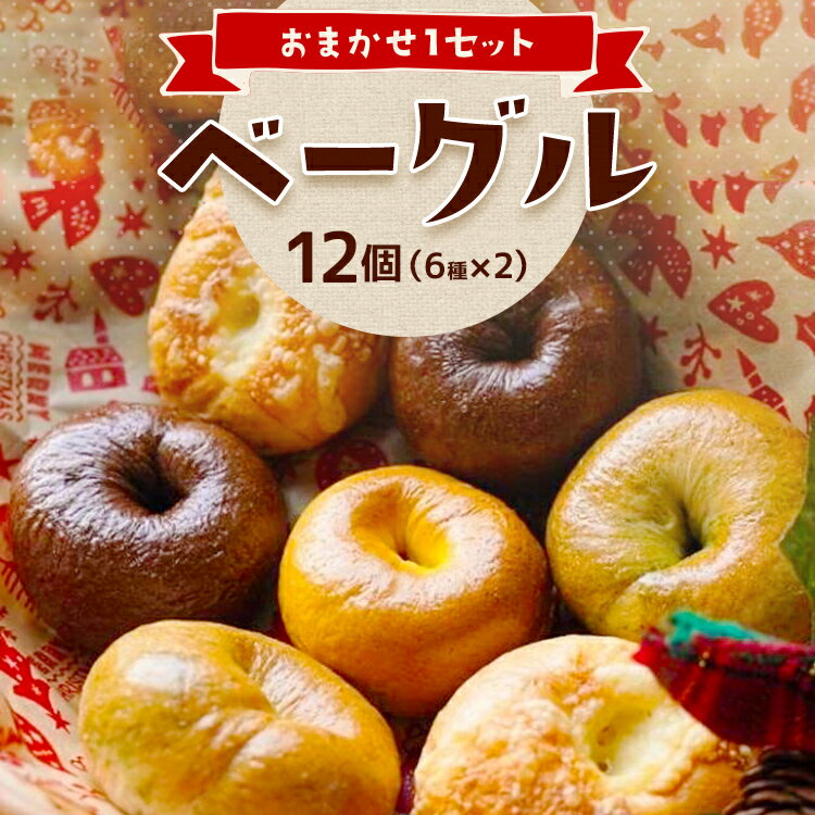【ふるさと納税】ベーグルおまかせ1セット/12個（6種×2）福岡 ベーグル 冷凍パン ずっしり・もちもち美味しい 手作り 沖縄の塩 おまかせで何が届くかお楽しみ 自然解凍のサムネイル