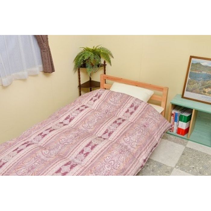 【ふるさと納税】フランス産羽毛グレーダックダウン85％（1.3kg）使用 羽毛掛布団シングル（ピンク系/柄お任せ） | 布団 掛け布団 掛布団 羽毛布団 羽毛掛け布団 シングル 羽毛 かけ布団 掛ふとん 福岡 九州 羽毛ふとん お取り寄せ 寝具 ダウン シングル掛け布団 福岡県