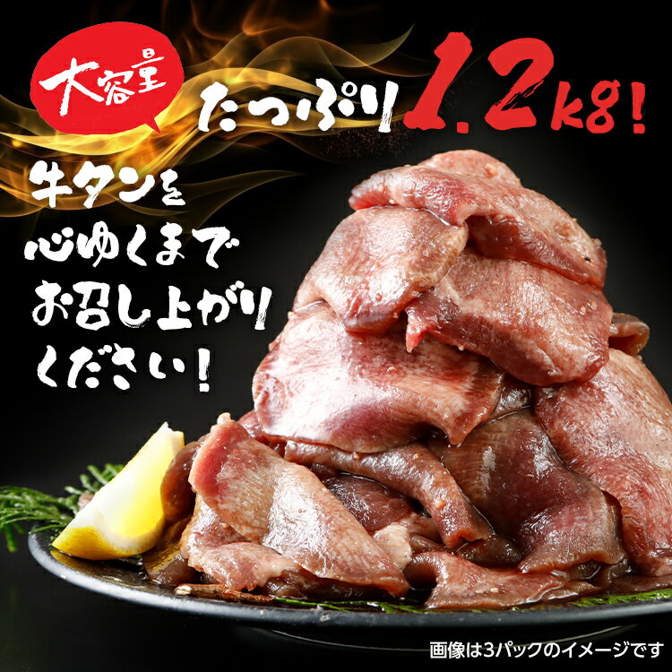 【ふるさと納税】牛タン 丸ごと旨塩タレスライス 1.2kg 400g×3パック 旨塩カルビタレ180ml×1本 牛肉 肉 塩タン 味付け 焼肉 鉄板焼き 野菜炒め BBQ スライス 薄切り お取り寄せ 福岡 お土産 九州 福岡土産 取り寄せ 福岡県 食品