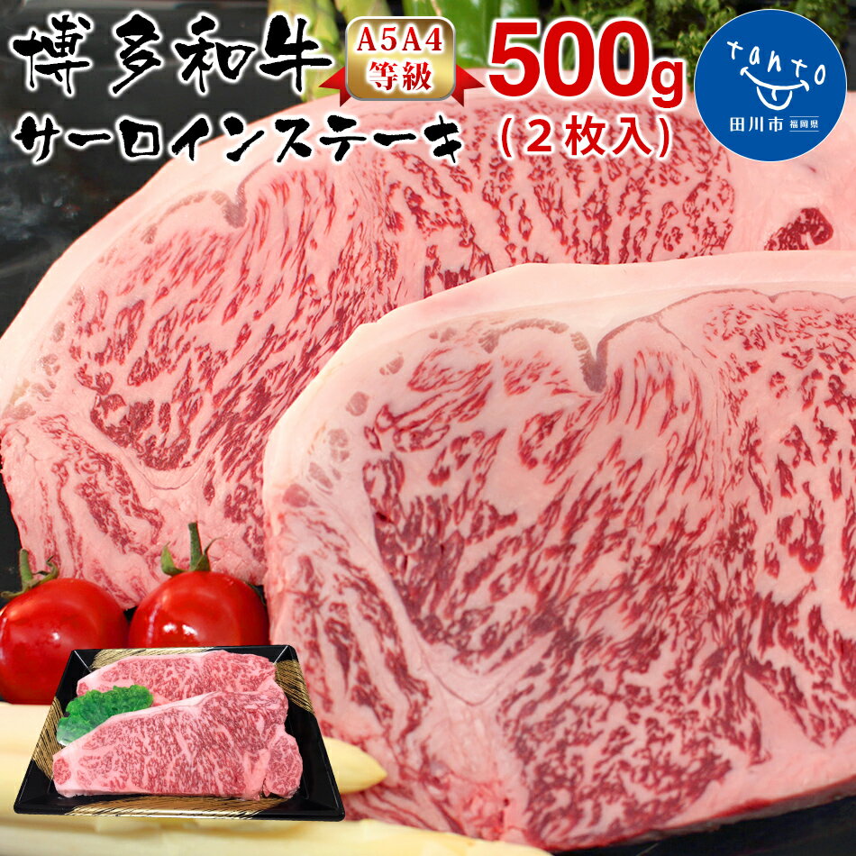 楽天福岡県田川市【ふるさと納税】【A5A4等級】博多和牛サーロインステーキ用500g（2枚入）　お取り寄せグルメ　お取り寄せ 福岡 お土産 九州 ご当地グルメ 福岡土産 取り寄せ 福岡県 食品