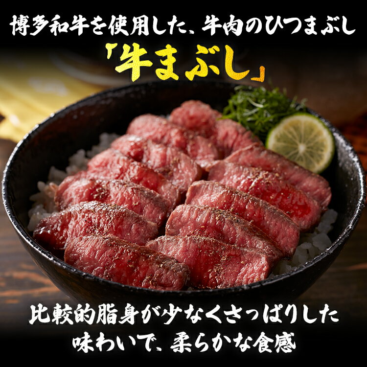 【ふるさと納税】【厳選肉専門店 ふじ匠】 博多和牛の牛まぶし 肉 牛肉 博多和牛 赤身肉 肉加工品 タレ 山椒 濃縮出汁付 ひつまぶし 福岡 グルメ 贈り物 冷凍 ギフト 柔らかい ステーキ 丼 お取り寄せ 食品
