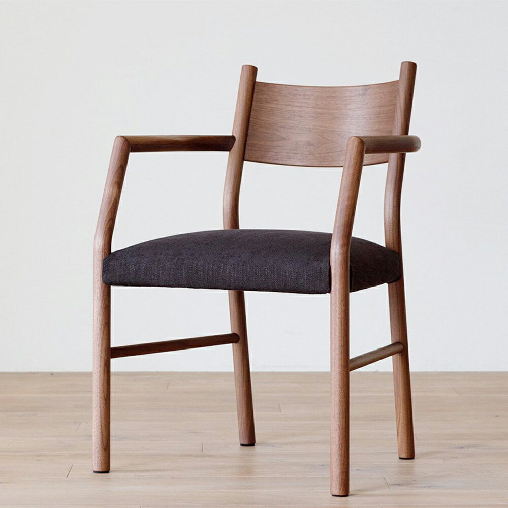 HIRASHIMA TIPO Arm Chair 張地ファブリック W59×D51.5×H80×SH45cm ウォールナット材またはオーク材 選べる材質 選べる張地 受注生産 リビング アームレスト付き ダイニングチェア チェア 椅子 家具 インテリア 柳川市 送料無料