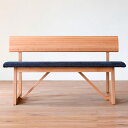 【ふるさと納税】ELEVATO Bench126 ファブリック W126×D54×H72×SH43cm ウォールナット材/オーク材 選べる材質 リビング ベンチ...