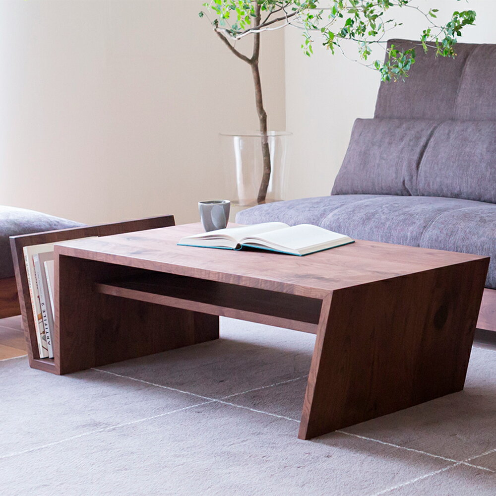 LIBERIA PLUS Living Table 幅105cm/幅126cm 選べるサイズ ウォールナット材/オーク材 選べる材質 リビングテーブル ダイニングテーブル ローテーブル 受注生産 テーブル リビング 机 家具 インテリア 柳川市 送料無料