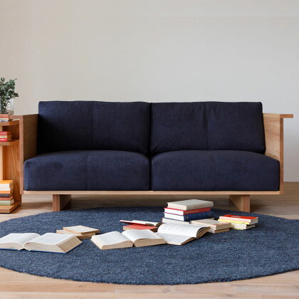 HIRASHIMA CARAMELLA High Sofa 189 W189×D87.5×H75cm 張地カプリス ウォールナット材/オーク材 選べる材質 受注生産 テーブル リビング ソファ 机 椅子 家具 インテリア 柳川市 送料無料