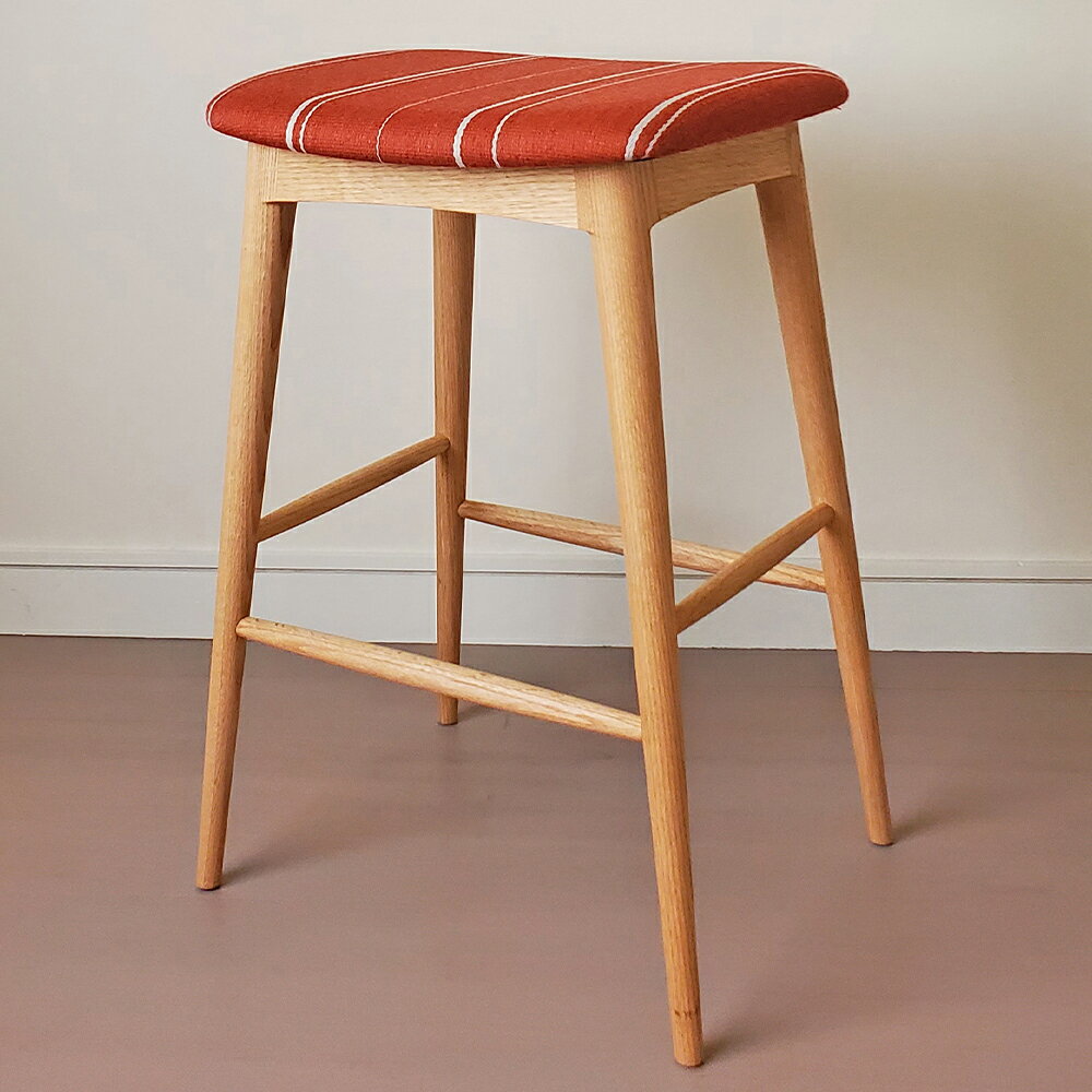 elfin high stool ハイスツール レッドオーク 1脚 W450×D380×H640mm 7色から選べる1色 スツール 椅子 家具 インテリア 柳川市 完全受注生産 送料無料