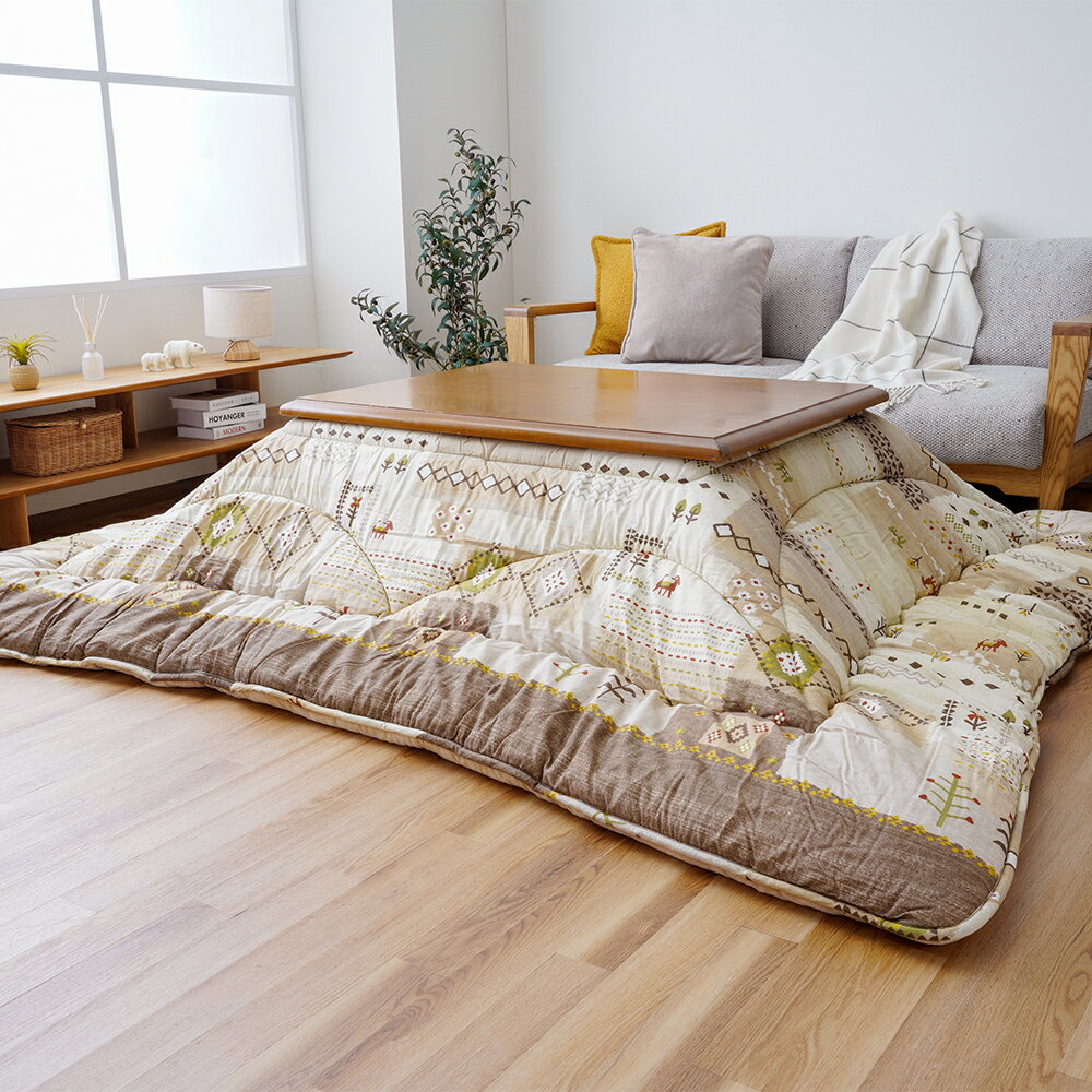 【ふるさと納税】<選べるカラー・サイズ>手織り風ギャベデザイン アムルこたつ掛布団 1枚 ベージュ / グレー 正方形 長方形 掛け布団 ふとん 炬燵 コタツ ...