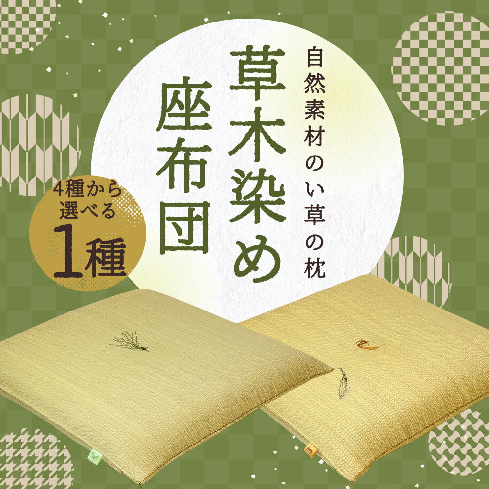 【ふるさと納税】草木染め 座布団 1個 約55...の紹介画像2