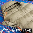 【ふるさと納税】アウトドアシュラフ マミー型 寝袋 羽毛90% オレンジ/ブラック 選べるカラー 80×220cm アウトドア キャンプ 寝袋 キャンプ用品 洗...