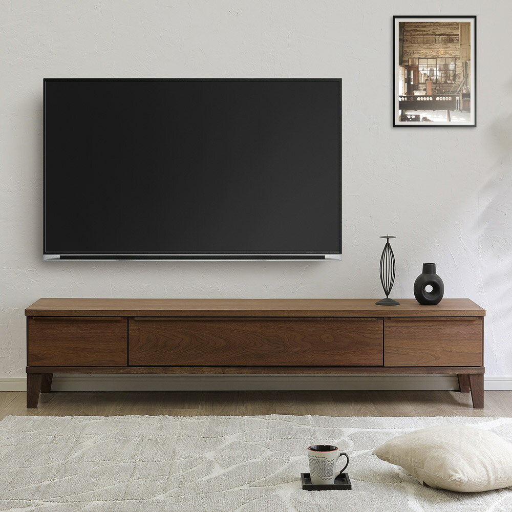 レオ 180TVボード ウォールナット/レッドオーク 選べるカラー 幅180cm 奥行40.2cm 高さ39.3cm テレビボード テレビ台 TVボード リビング 収納 家具 インテリア 送料無料