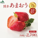 【ふるさと納税】【JAふくおか八女★あまおう生産量No1】【先行受付】【アフター保証】博多あまおう 選べる内容量約540g〜約2700g|JAふくおか八女 あま...